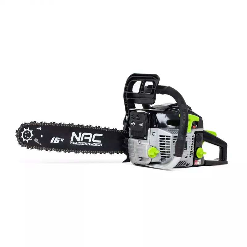 Benzininis grandininis pjūklas NAC CST45-40-02AC, 45 cm³, 1,9 kW (maks. 2,4 kW), 40 cm kreipiamoji juosta, 66 grandys, 1,5 mm grandinė