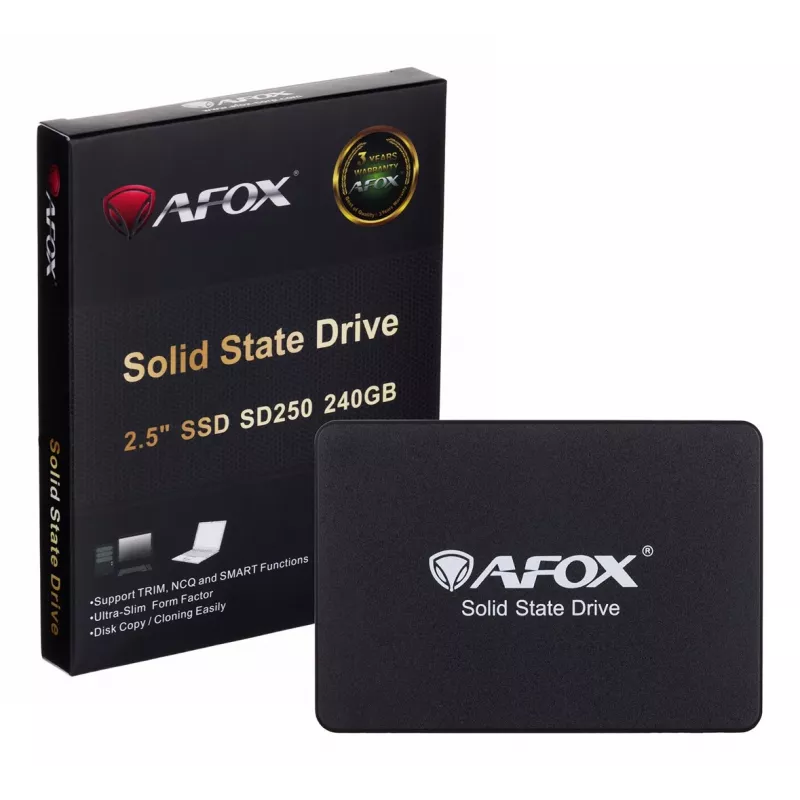 SSD 2,5 colio AFOX SD250-240GN 240 GB SATA III TLC, 555/510 MB/s, 75k/70k IOPS