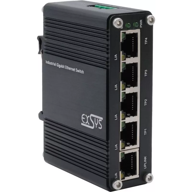 Ethernet tinklo komutatorius Exsys EX-62020 — 5 prievadų 10/100/1000Tx gigabitinis nevaldomas komutatorius