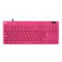 Žaidimų klaviatūra Logitech G 920-013249 USB AZERTY prancūziška rožinė be skaitmenų dalies