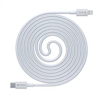 USB-C į Lightning kabelis Devia Smart Series PD 18W — baltas, MFi sertifikuotas