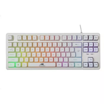 Mechaninė klaviatūra Baracuda Krill White KRILL-W — kompaktiškas išdėstymas, USB jungtis