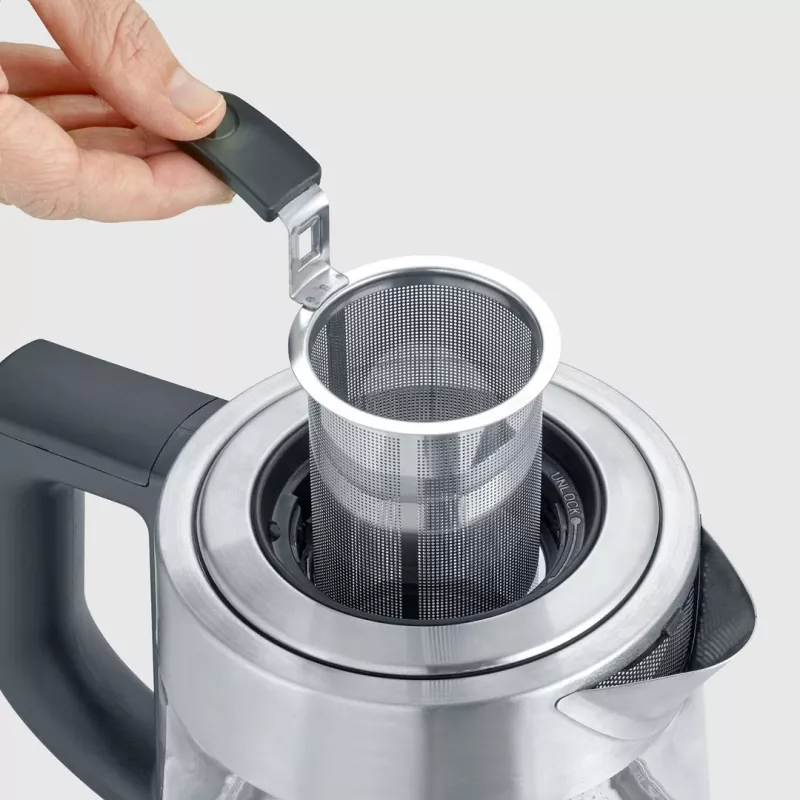 Elektrinis virdulys SEVERIN 1 L 2200 W stiklo ir nerūdijančio plieno, 5 temperatūros nustatymai, LED ekranas