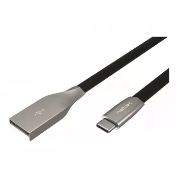 NATEC kabelis USB-C/A 2.0 1m prati 1m juodas metalas