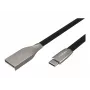 NATEC kabelis USB-C/A 2.0 1m prati 1m juodas metalas