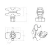 RAM Mounts dvigubas lizdinis laikiklis