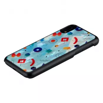 Apsauginis telefono dėklas iKins, skirtas iPhone XR — Juoda Poppin Rock dizainas