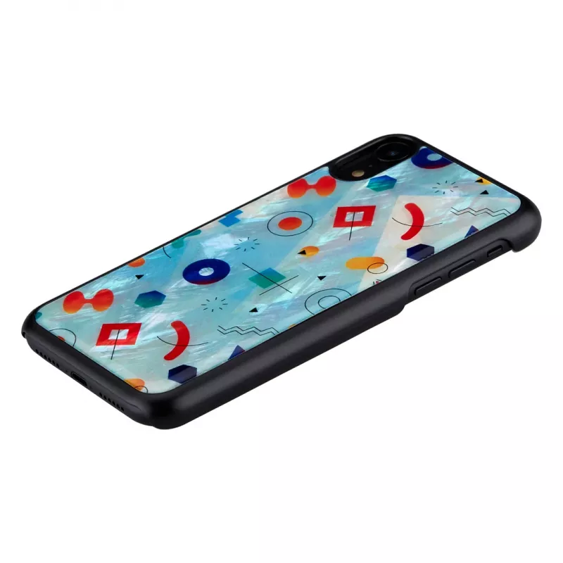 Apsauginis telefono dėklas iKins, skirtas iPhone XR — Juoda Poppin Rock dizainas