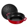 Staub Roaster Chistera 28cm apvalus vyšninės raudonos spalvos 40511-474-0 405114740 (40511-474-0)