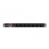LANBERG PDU-07E-0200-IEC-BK PDU 1U 10A 7 kištukiniai lizdai French 2m Juoda