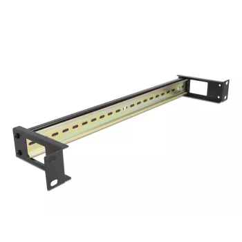 DIN bėgelio panelė DeLOCK 67031 Juoda Metalinė 19 colių 482,6 mm