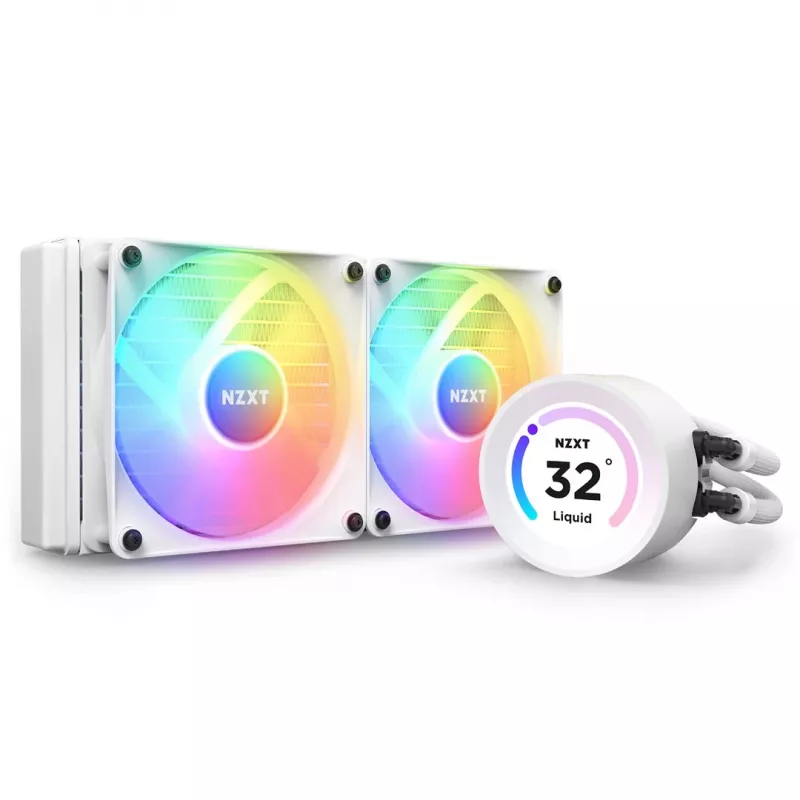 Viskas viename skysčio aušintuvas NZXT Kraken Elite 240 RGB 12 cm baltas