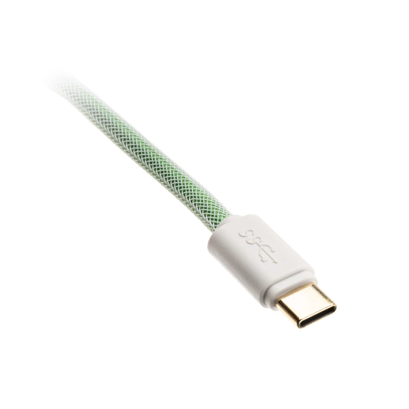 Ducky Premicord USB laidas 1,8 m USB A USB C mėlynai žalias