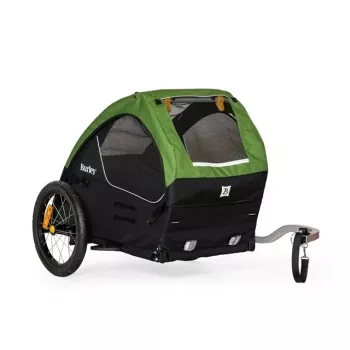 Šunų nešyklė BURLEY Tail Wagon BU-947108 — minkštas šunų gabenimo krepšys, juoda/žalia