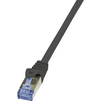 LogiLink PrimeLine - Laidas - RJ-45 (M) į RJ-45 (M) - 15 m - SFTP, PiMF - CAT 6a - Be halogenų, Lietas, Su apsauga nuo užkabinimo - Juoda