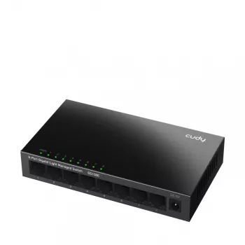 Valdomas komutatorius Cudy GS108E 8 prievadų Gigabit Ethernet, 8x 10/100/1000 Mbps, metalinis korpusas, 16 Gbps komutavimas, IGMP ir DHCP sekimas