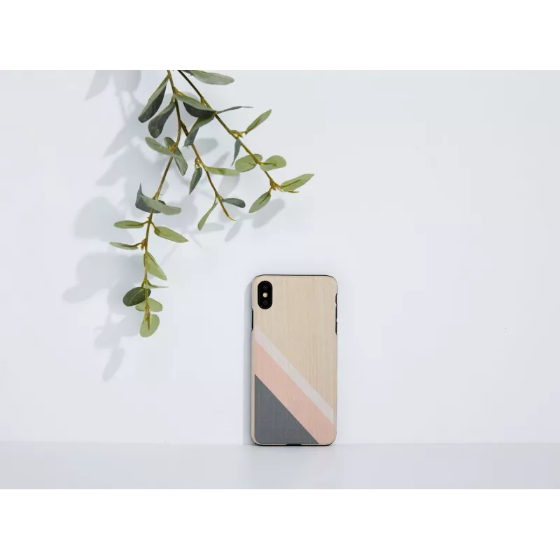 man and wood išmaniojo telefono dėklas, skirtas iPhone XS Max — rožinis kostiumas, juodas