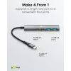 Goobay plonas 4-Port USB-Hub USB-C į/USB-A 5 Gbit/s - -Plug USB 3.2> (76563)