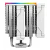 Oro aušintuvas DeepCool AK620 Digital SE White — dvigubi 120 mm ventiliatoriai, 6 šilumos vamzdeliai, PWM, LGA 1700 palaikymas, įmontuotas ekranas