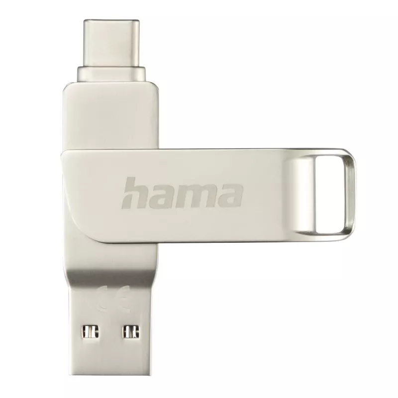 Hama C-Rotate Pro USB atmintinė 256 GB USB Type-A / USB Type-C 3.2 Gen 1 (3.1 Gen 1) sidabrinė