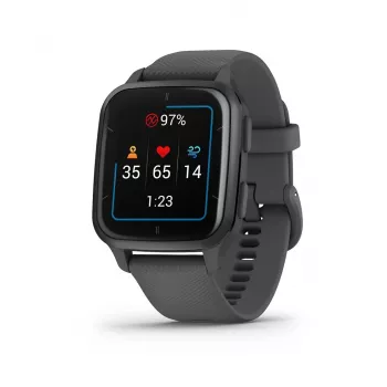 Išmanusis laikrodis GARMIN Venu Sq 2 — 1,4 colio AMOLED, 40 mm korpusas, pilkai pilka spalva, GPS, SpO2, NFC