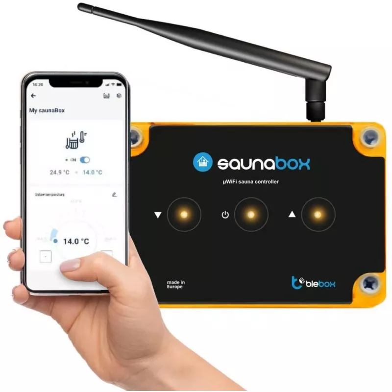 „saunaBox pro“ I/O modulis, „WiFi“ saunos valdiklis, „bleBox“, modelis 42387