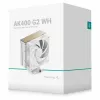 Oro aušintuvas DeepCool AK400 G2 WH, 120 mm ventiliatorius, maks. oro slėgis 3,33 mmH2O, 92×132×156 mm, balta