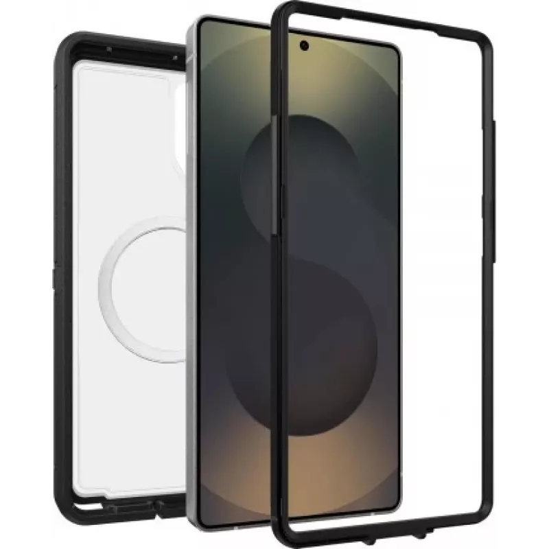 Otterbox OB Def XT Clear Magnets Samsung GALAXYS25 Ultra Dark SIDE-Juoda (77-97584) Grūdinto stiklo ekrano apsauga
