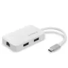 Edimax EU-4308 nešiojamojo kompiuterio dokas / prievadų atkartotuvas USB 3.2 Gen 1 (3.1 Gen 1) Type-C baltas