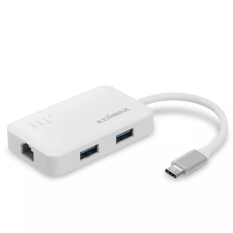 Edimax EU-4308 nešiojamojo kompiuterio dokas / prievadų atkartotuvas USB 3.2 Gen 1 (3.1 Gen 1) Type-C baltas
