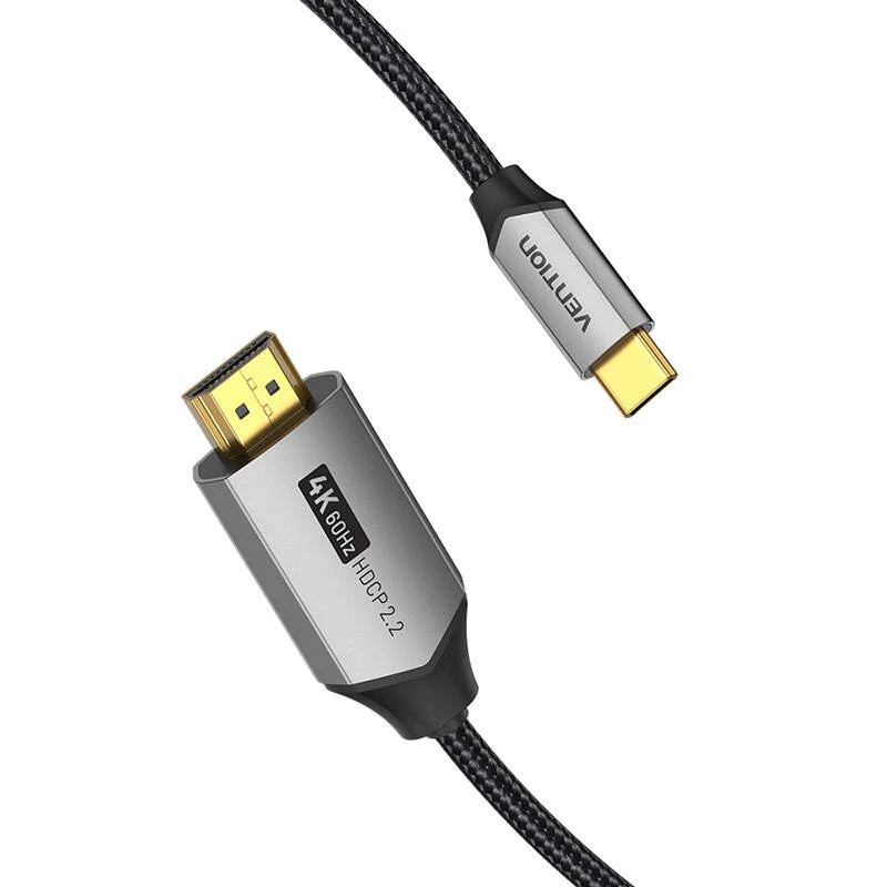 Vention USB-C į HDMI kabelis CRBBH — 2 m, 4K@60Hz, juodas, USB-C į HDMI
