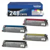 Brother TN-248VAL dažų kasetė 4 vnt. Originali juoda, žydra, purpurinė, geltona