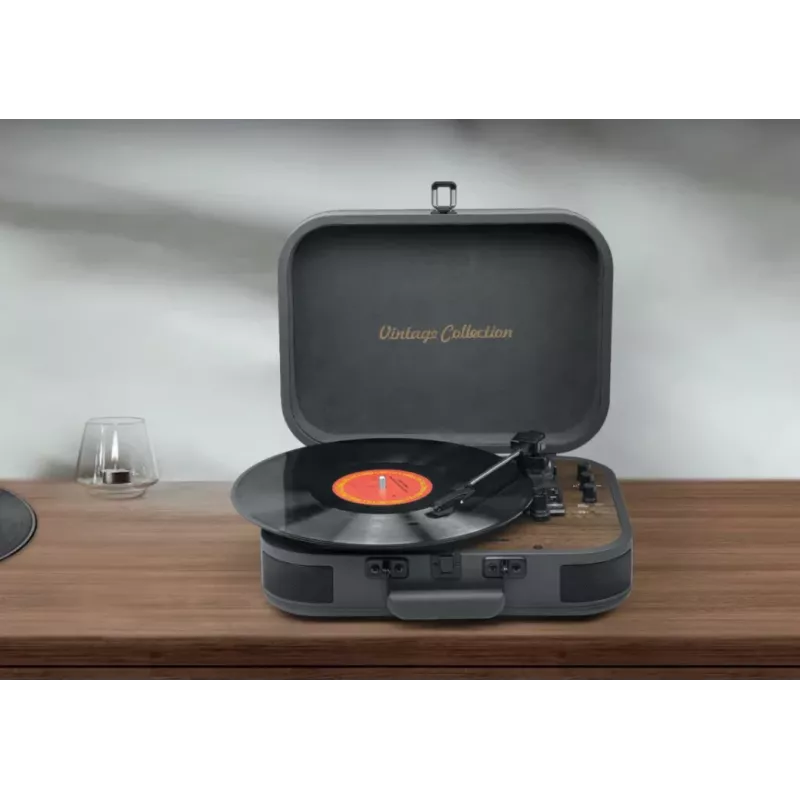 Muse patefono stereo sistema su Bluetooth išvestimi | MT-207 DGB | 2x5 W | Bluetooth | Juoda/Ruda
