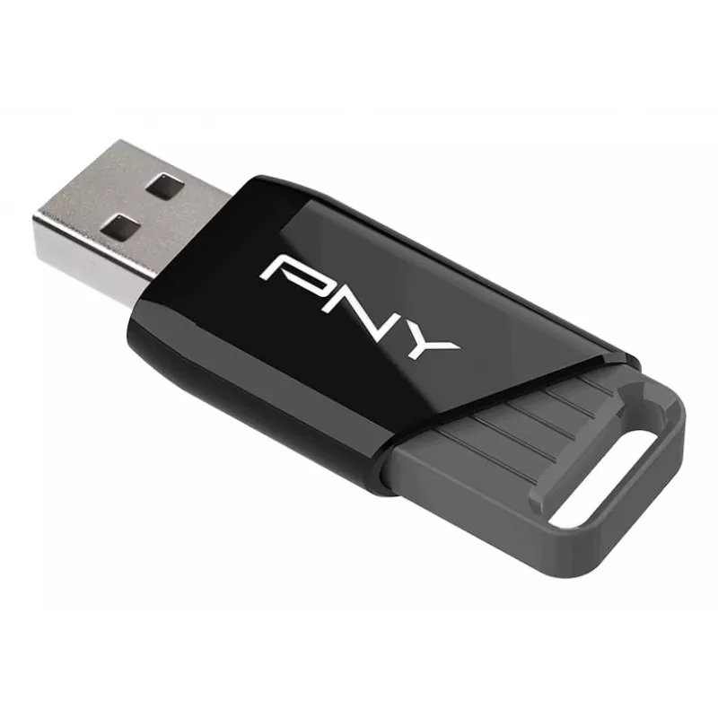 PNY Attaché X, 64 GB, USB Type-A, 3.2 Gen 1 (3.1 Gen 1), 130 MB/s, Dia, Juodas