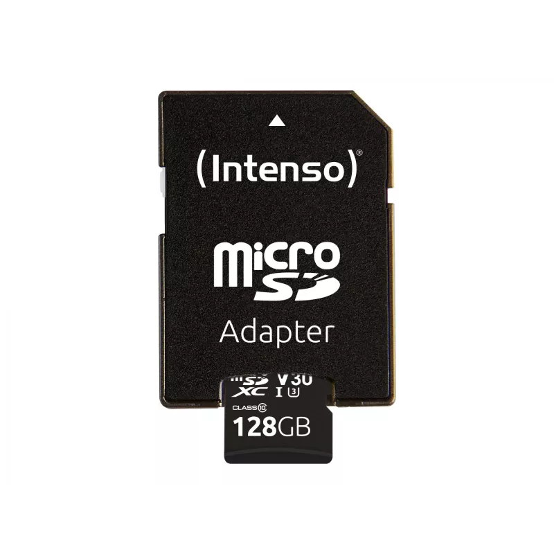 ATMINTIES KORTELĖ MICRO SDXC 128 GB C10/SU ADAPTERIU 3433491 INTENSO