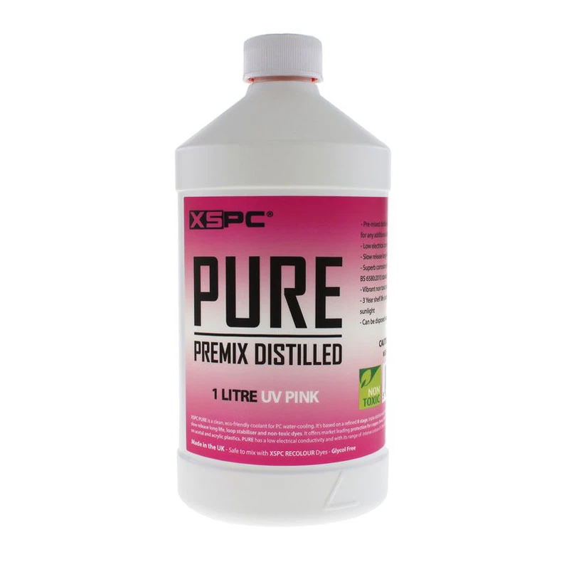 XSPC Pure Coolant, 1 litras - rožinė, UV