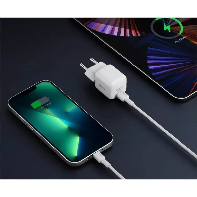 Sieninis įkroviklis PA-B1L Baltas Omnia II Mini1xUSB-C PowerDelivery 30W 5A