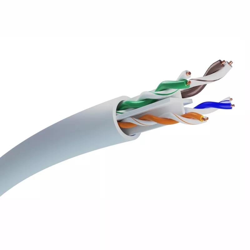 Tinklo kabelis CAT6 UTP(U/UTP) V2 vidinis vytos poros 25M