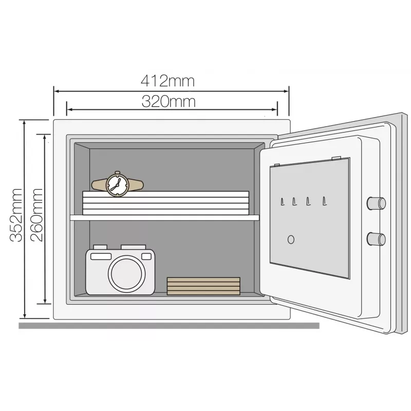Ugniai atsparus seifas YFM Home L
