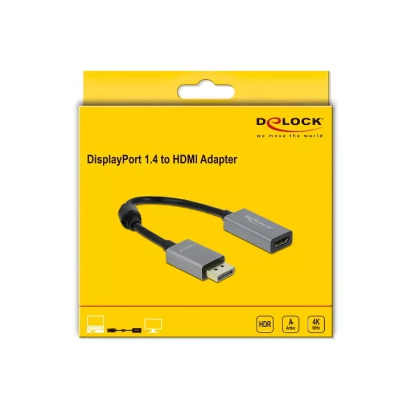 Aktyvus DisplayPort 1.4 į HDMI adapteris DeLOCK 66436
