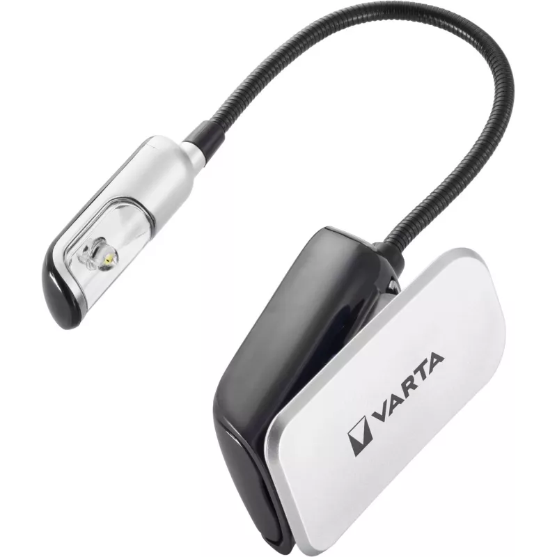Varta 16618 - Clip Flashlight - juoda - sidabrinė - plastikinė - LED - 1 lempa - 9 lm