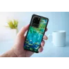 Apsauginis telefono dėklas iKins Samsung Galaxy S20 Ultra — juodųjų vandens lelijų raštas
