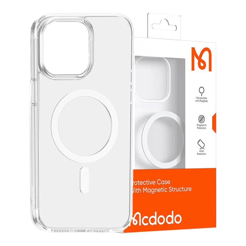 Magnetinis dėklas McDodo, skirtas iPhone 15 Pro (skaidrus)