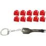 RJ45 prievado blokatorius ShiverPeaks BS08-01033 — raudonas, 10 blokatorių rinkinys su 1 pagrindiniu raktu