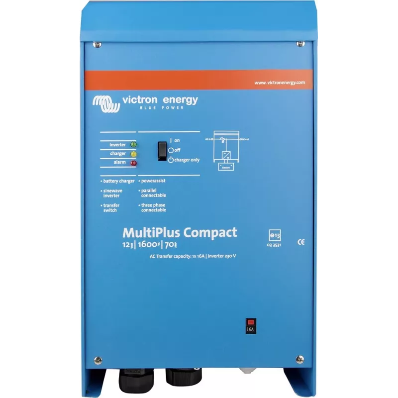 Inverter Bosch MultiPlus C CMP122120000 1200W 12V — grynos sinusinės bangos galios keitiklis
