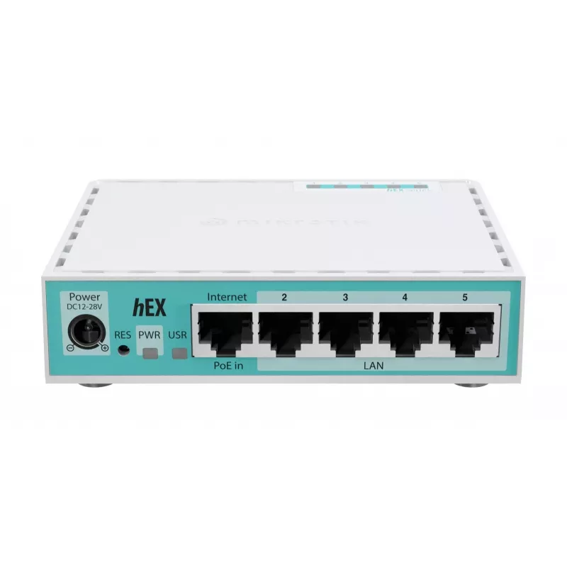 Mikrotik hEX laidinis maršruto parinktuvas Gigabit Ethernet baltas