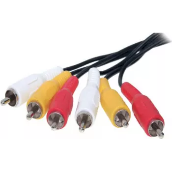 Garso RCA kabelis ShiverPeaks 40150-2.5 — 3 RCA jungtys, 2,5 m ilgio