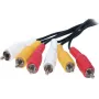 Garso RCA kabelis ShiverPeaks 40150-2.5 — 3 RCA jungtys, 2,5 m ilgio