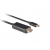 Lanberg USB-C į HDMI laidas, 0,5 m 4K/60Hz, juodas | Lanberg | USB-C į HDMI laidas | CA-CMHD-10CU-0005-BK | 0,5 m