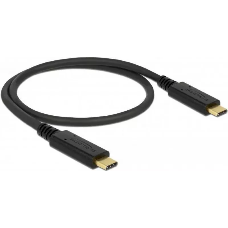 USB laidas DeLOCK 83043 USB 2.0 0,5 m USB C juodas